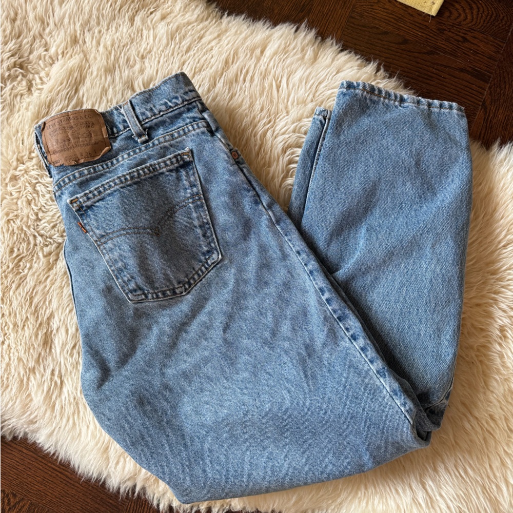 90s vintage Levi's 550s Classic Men's Jeans relaxed fit tapered leg orange tab